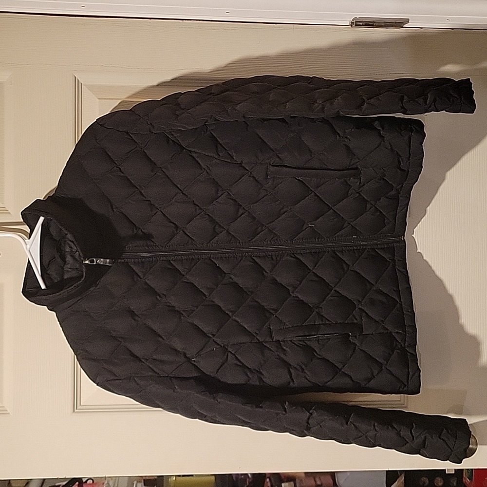Kenneth Cole Reaction Black Quilted Down Jacket size Medium